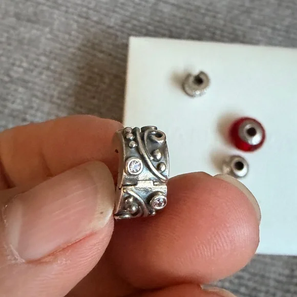 Pandora Red and Silver Charm Collection - Picture 3 of 7